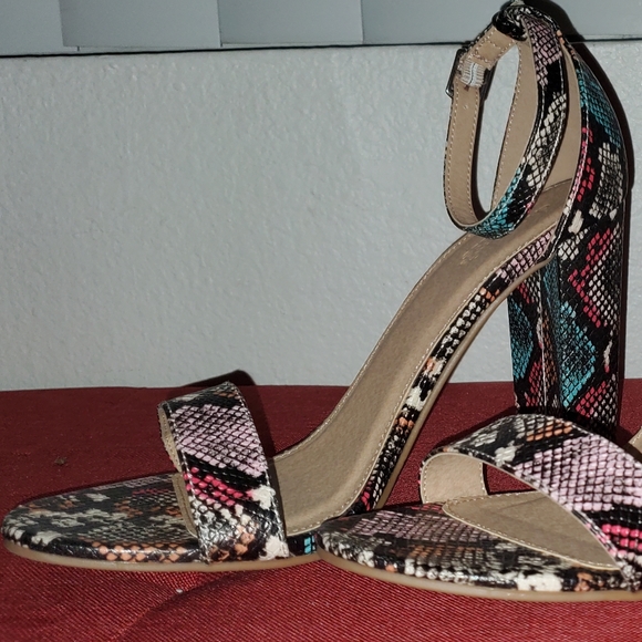 Rainbow Snake Skin Heels - Picture 2 of 4